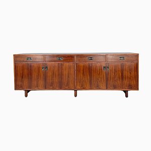 Italian Mid-Century Modern Wood Sideboard with Brass Handles attributed to Stildomus, 1960s-GDD-1823282