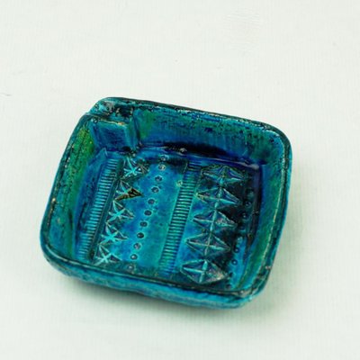 Italian Mid-Century Rimini Blu Ceramic Ashtray attributed to Aldo Londi for Bitossi, 1960s-MH-1470425