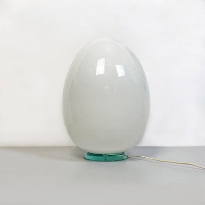 Italian Milk Glass Egg Floor Lamp, 1980s-GDD-1313674