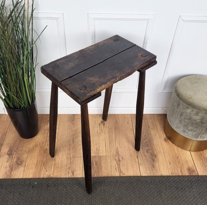 Italian Minimal Wooden Side Table, 1890s-EUP-1817101