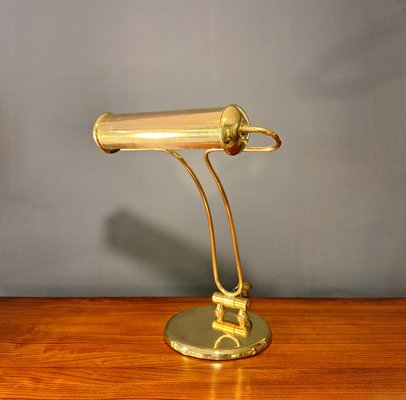 Italian Ministerial Brass Table Lamp, 1980s-QZZ-2035321