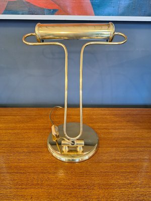 Italian Ministerial Brass Table Lamp, 1980s-QZZ-2035321