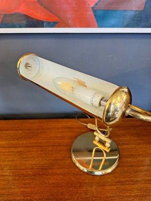 Italian Ministerial Brass Table Lamp, 1980s-QZZ-2035321