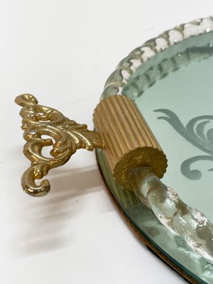 Italian Mirror-Engraved Murano Glass Serving Tray from Ercole Barovier, 1940s-JDR-1180043