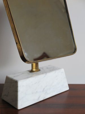 Italian Mirror in Brass and Marble, 1950s-CC-1457615