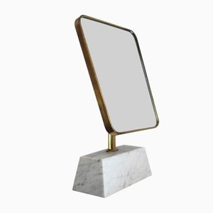 Italian Mirror in Brass and Marble, 1950s-CC-1457615