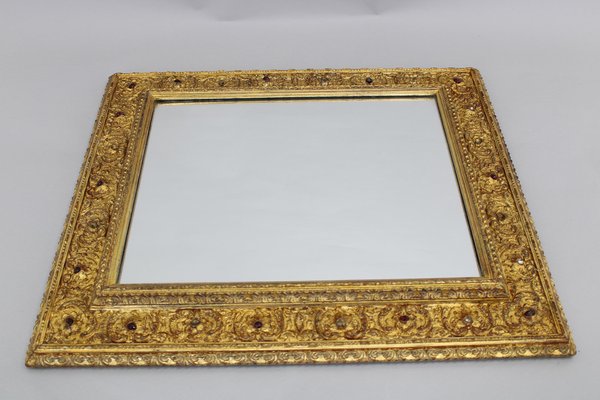 Italian Mirror with Gilt Wood Frame, 1940s-TZ-1800668