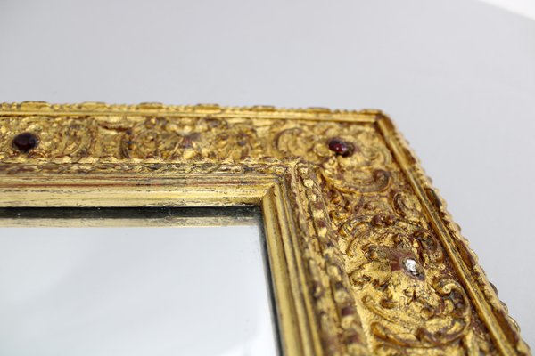 Italian Mirror with Gilt Wood Frame, 1940s-TZ-1800668