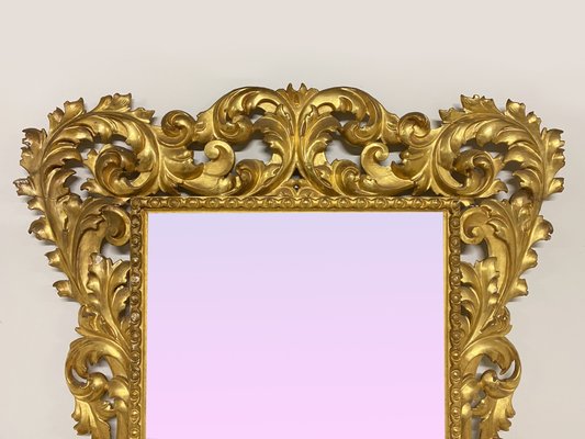 Italian Mirror with Gold-Gilded Leaves-WIM-1090204