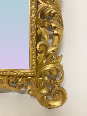 Italian Mirror with Gold-Gilded Leaves-WIM-1090204