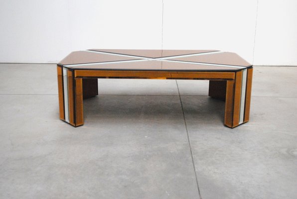 Italian Mirrored Coffee Table, 1970s-JQO-906133