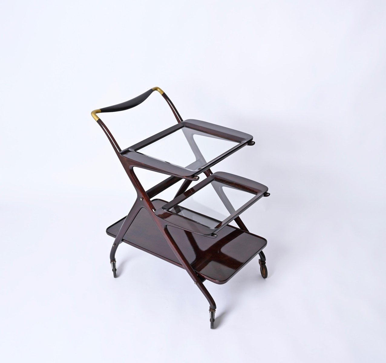 Italian Mod. 65 Serving Bar Cart by Ico & Luisa Parisi for D Baggis, 1950s