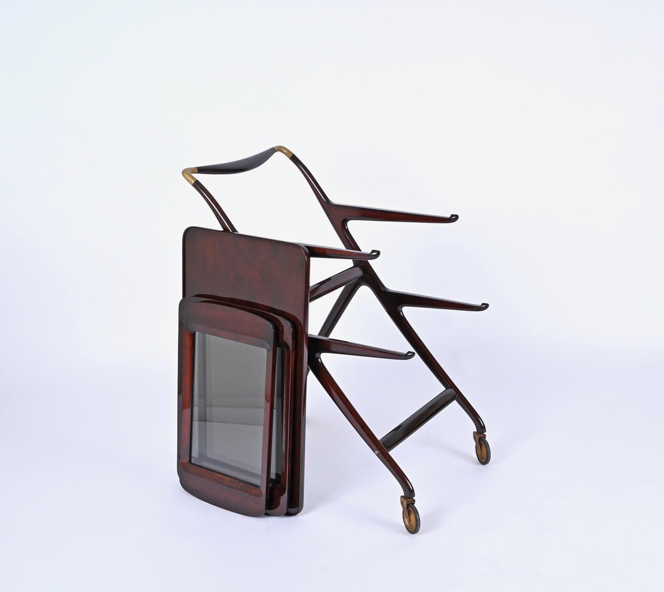 Italian Mod. 65 Serving Bar Cart by Ico & Luisa Parisi for D Baggis, 1950s