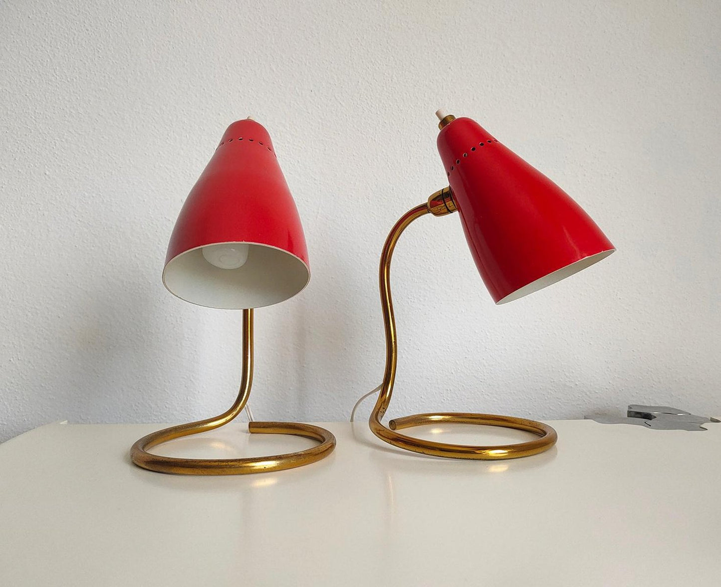 Italian Model 214 Table Lamps by Giuseppe Ostuni for Oluce, 1950s, Set of 2