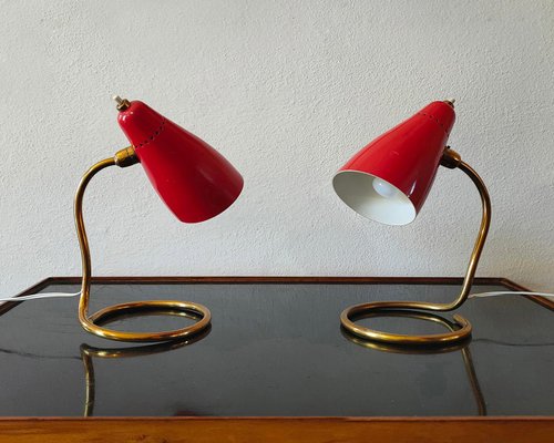 Italian Model 214 Table Lamps by Giuseppe Ostuni for Oluce, 1950s, Set of 2-IVC-1301253