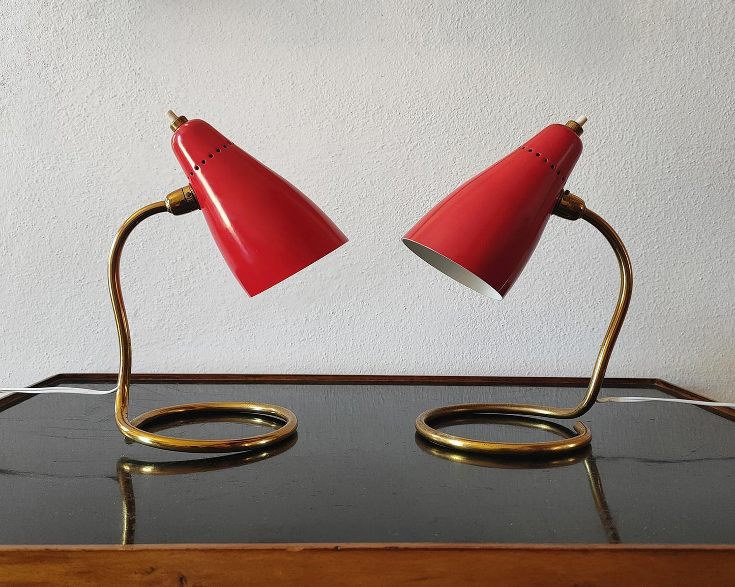 Italian Model 214 Table Lamps by Giuseppe Ostuni for Oluce, 1950s, Set of 2