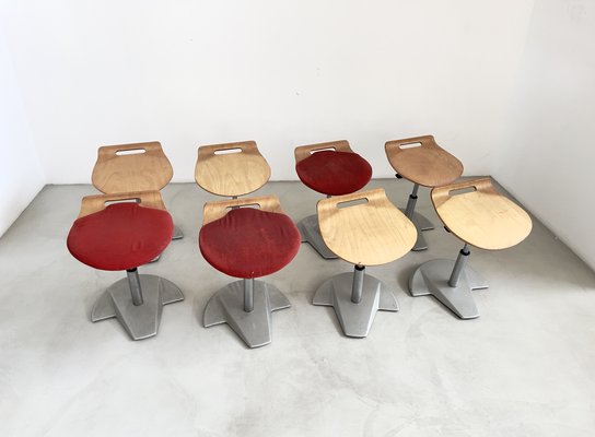 Italian Model Oibò Stools from Fratelli Tagliabue, 1980s, Set of 8-IEW-1279744