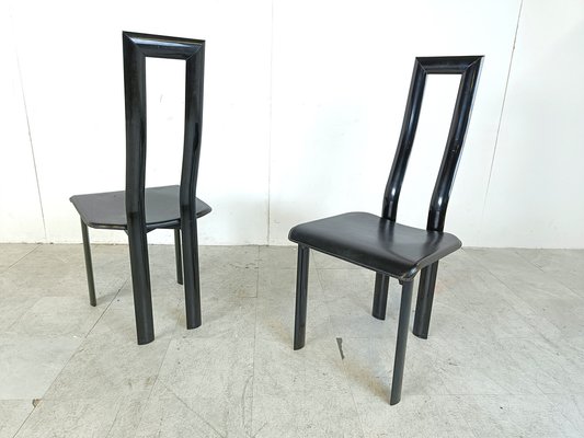 Italian Model Regia Dining Chairs by Antonello Mosca for Ycami, 1980s, Set of 6-IRH-1822084