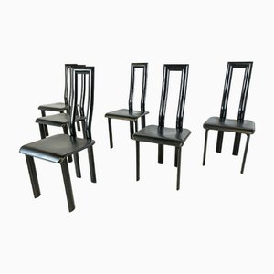 Italian Model Regia Dining Chairs by Antonello Mosca for Ycami, 1980s, Set of 6-IRH-1822084