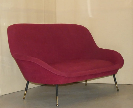 Italian Modern 3-Seater Sofa in Wool, 1950s