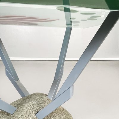 Italian Modern Artifici Table in Glass, Fabric and Wood by Deganello for Cassina, 1985-GDD-1355695