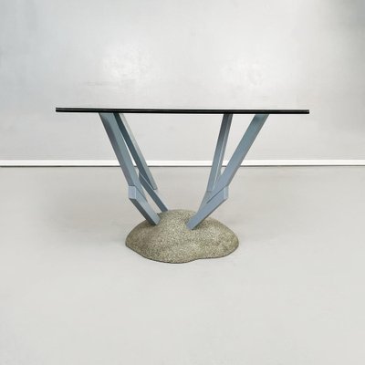 Italian Modern Artifici Table in Glass, Fabric and Wood by Deganello for Cassina, 1985-GDD-1355695