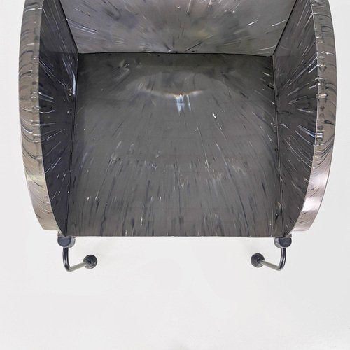 Italian Modern Black 4841 Armchair attributed to Anna Castelli Ferreri for Kartell, 1980s