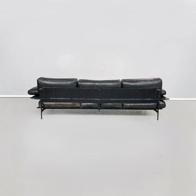 Italian Modern Black Leather Diesis Sofa by Antonio Citterio for B&B, 1980s-GDD-1351664