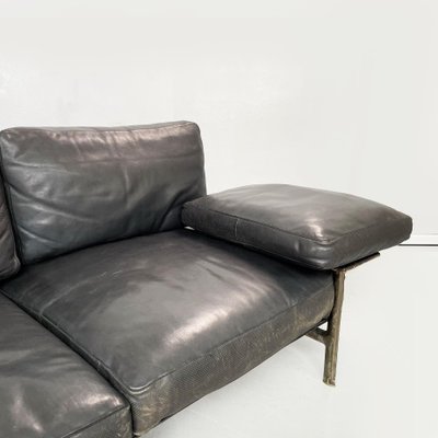 Italian Modern Black Leather Diesis Sofa by Antonio Citterio for B&B, 1980s-GDD-1351664