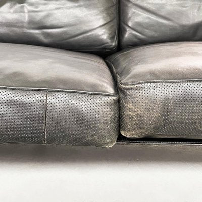 Italian Modern Black Leather Diesis Sofa by Antonio Citterio for B&B, 1980s-GDD-1351664