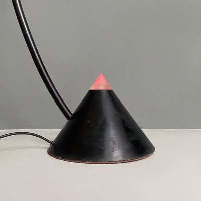 Italian Modern Black Metal and Plastic Yang Floor Lamp attributed to Bieffeplast, 1980s-GDD-1386622