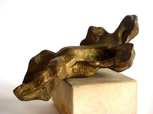 Italian Modern Bronze Abeni Art Figure Sculpture by Gineba Gianpietro, 1970s-GKB-837886