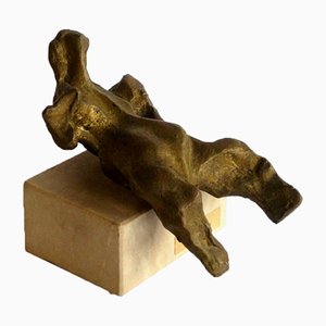 Italian Modern Bronze Abeni Art Figure Sculpture by Gineba Gianpietro, 1970s-GKB-837886