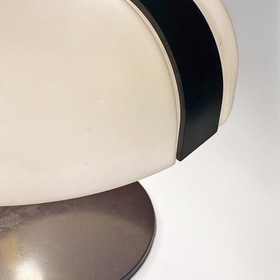 Italian Modern Brown Metal and White Plastic Table Lamp, 1970s-GDD-1812252