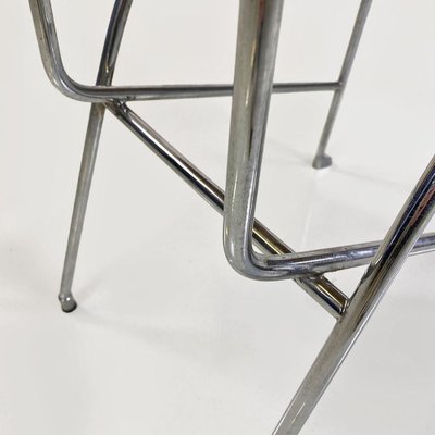 Italian Modern Chair in Steel and Black Leather attributed to Alessandro Mendini for Zabro, 1980s-GDD-1776511