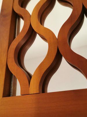 Italian Modern Cherrywood Mirror from Calligaris, 1990s-ZST-635723