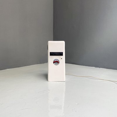 Italian Modern Column Radio in White Plastic, 1990s-GDD-1396197