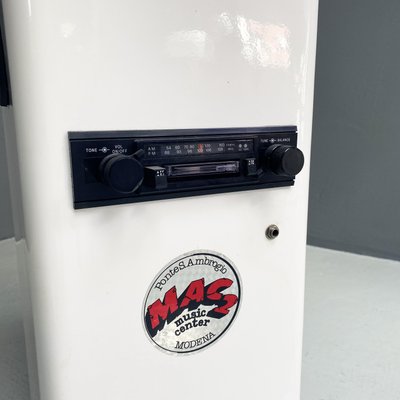 Italian Modern Column Radio in White Plastic, 1990s-GDD-1396197