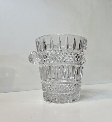 Italian Modern Cut Crystal Ice Bucket with Tong, 1960s, Set of 2-LCR-1780316