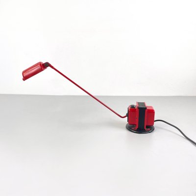 Italian Modern Daphine Adjustable Table Lamp in Red Metal attributed to Cimini Lumina, 1980s-GDD-1750896