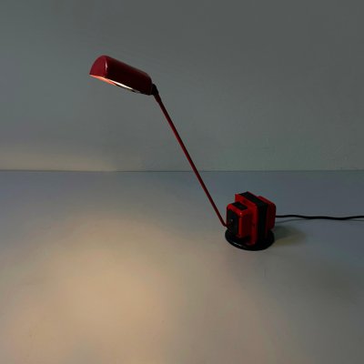 Italian Modern Daphine Adjustable Table Lamp in Red Metal attributed to Cimini Lumina, 1980s-GDD-1750896