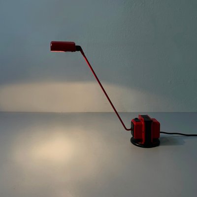 Italian Modern Daphine Adjustable Table Lamp in Red Metal attributed to Cimini Lumina, 1980s-GDD-1750896