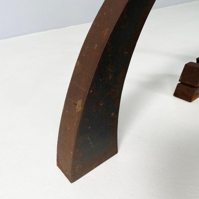 Italian Modern Dark Brown Iron Abstract Sculpture by Edmondo Cirillo, 1970s-GDD-1802672