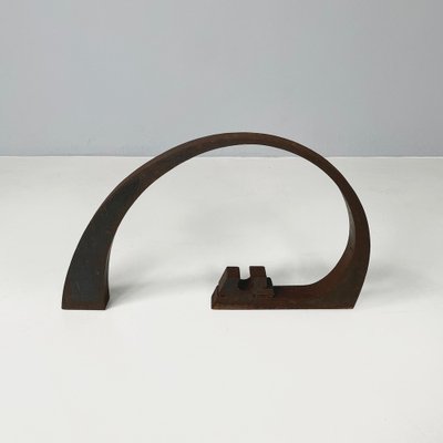 Italian Modern Dark Brown Iron Abstract Sculpture by Edmondo Cirillo, 1970s-GDD-1802672