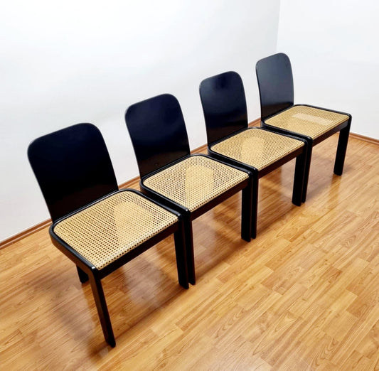 Italian Modern Dining Chairs by Pierluigi Molinari for Pozzi Milano, 1970s, Set of 4