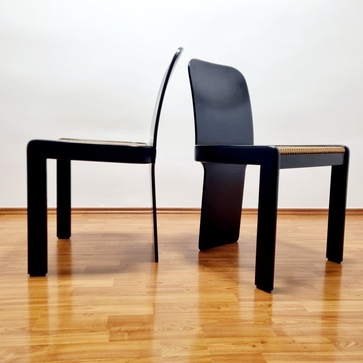 Italian Modern Dining Chairs by Pierluigi Molinari for Pozzi Milano, 1970s, Set of 4