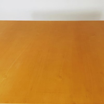 Italian Modern Dining Table or Desk in Wood and Black Metal, 1980s-GDD-1821587