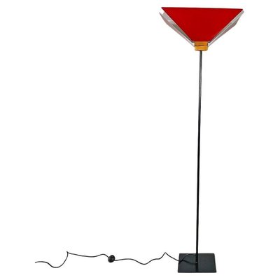 Italian Modern Floor Lamp in Red Metal, 1970s-GDD-2027435