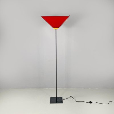 Italian Modern Floor Lamp in Red Metal, 1970s-GDD-2027435