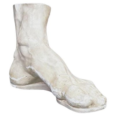 Italian Modern Foot Statue in Light Beige Plaster, 1990s-GDD-1363148